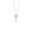 Small Palm Tree Pendant With Diamonds 18K White Gold
