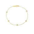 Roberto Coin 18K Dbi Five Bezel Set Diamond Bracelet
