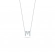 Roberto Coin Love Letter M Pendant With Diamonds