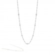 Roberto Coin 18Kt Gold 7 Station Diamond Necklalce On Dog Bone Link Chain