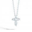 White Gold Baby Cross Pendant With Diamonds