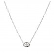 Roberto Coin 18k Small Oval Diamond Pendant Necklace