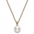 Mikimoto Pearl Pendant Necklace In 18k Yellow Gold 