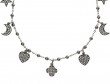 Damaso 18k White Gold Diamond Star And Moon Necklace 