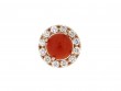 Damaso 18k Rose Gold Diamond And Coral Stone Earrings