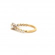 A 14k Yellow Gold Round Diamond Engagement Ring 