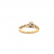 A 14k Yellow Gold Round Diamond Engagement Ring 