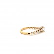 A 14k Yellow Gold Round Diamond Engagement Ring 