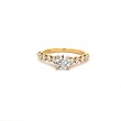 A 14k Yellow Gold Round Diamond Engagement Ring 