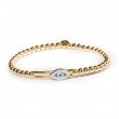 Hulchi Belluni 18k Yellow Gold Tresore Stretch Bracelet.
