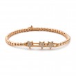 Hulchi Belluni 18k Rose Gold Tresore Stretch Bracelet