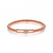 Hulchi Belluni 18k Rose Gold Tresore Stretch Bracelet 