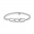 Hulchi Belluni 18k White Gold Tresore Stretch Bracelet 