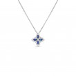 Roberto Coin Sapphire Princess Flower Pendant Necklace