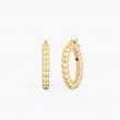 Oro Classic Beaded Hoop Earrings