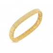 Roberto Coin Satin Finish Slim Bangle With Fleur De Lis Diamonds