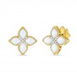 Roberto Coin 18Kt Med Mother-Of-Pearl & Diamond Stud Earring