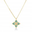 Venetian Princess Cyan Enamel Necklace