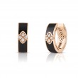 Love In Verona Black Enamel Hoop Earrings