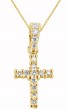 18k Yellow Gold Petite Diamond Cross