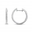 18k White Gold Diamond Hoop Earrings 
