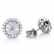 18k White Gold Diamond Stud Starlight Earrings