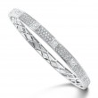 18k White Gold Diamond Bangle Bracelet