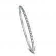 18k White Gold Diamond Bangle Bracelet 