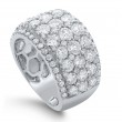 An 18k White Gold 5 Row Diamond Ring