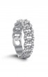 An 18k White Gold Interlocking Cuban Link Diamond Ring