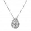 An 18k White Gold Diamond Pear Shape Necklace