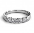 A Platinum Five Diamond Mutual Prong Wedding Ring