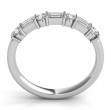 Platinum Baguette Bar Set Wedding Band 