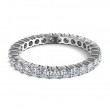 Platinum Round Diamond Mutual Prong Eternity Band