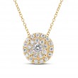 18k Yellow Gold Diamond Pendant 