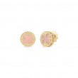 Venetian Medallion Pink Opal Studs