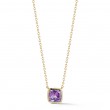 A & Furst 18k Yellow Gold Amethyst Pendant Necklace