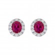 Ruby & Diamond Stud Earrings