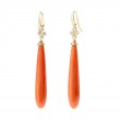 SYNA Mogul Coral Long Drop Earrings