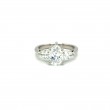 A Platinum Pear Shaped Diamond Ring