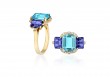 Blue Topaz And Tanzanite Gossip Ring