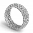 Platinum 5-row Diamond Eternity Band 