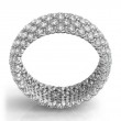 Platinum 5-row Diamond Eternity Band 