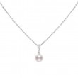 Mikimoto Morning Dew Akoya Cultured Pearl Pendant In 18k White Gold