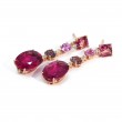 A & Furst Pink Tourmaline, Pink Sapphires, Purple Spinels, Rubellite And Diamond Drop Earrings
