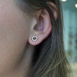 A & Furst 18k Yellow Gold Amethyst Heart Shape Stud Earrings 