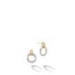 Marco Bicego 18k Yellow And White Gold Diamond Stud Earrings