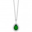 Emerald & Diamond Pendant Necklace