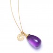 SYNA Small Amethyst Mogul Drop Necklace