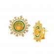 SYNA 18k Yellow Gold Mogul Earrings 